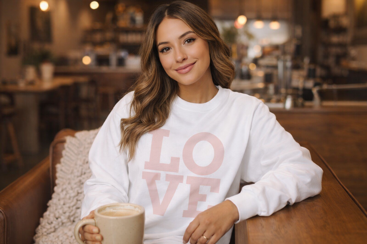 LOVE graphic long sleeve tee