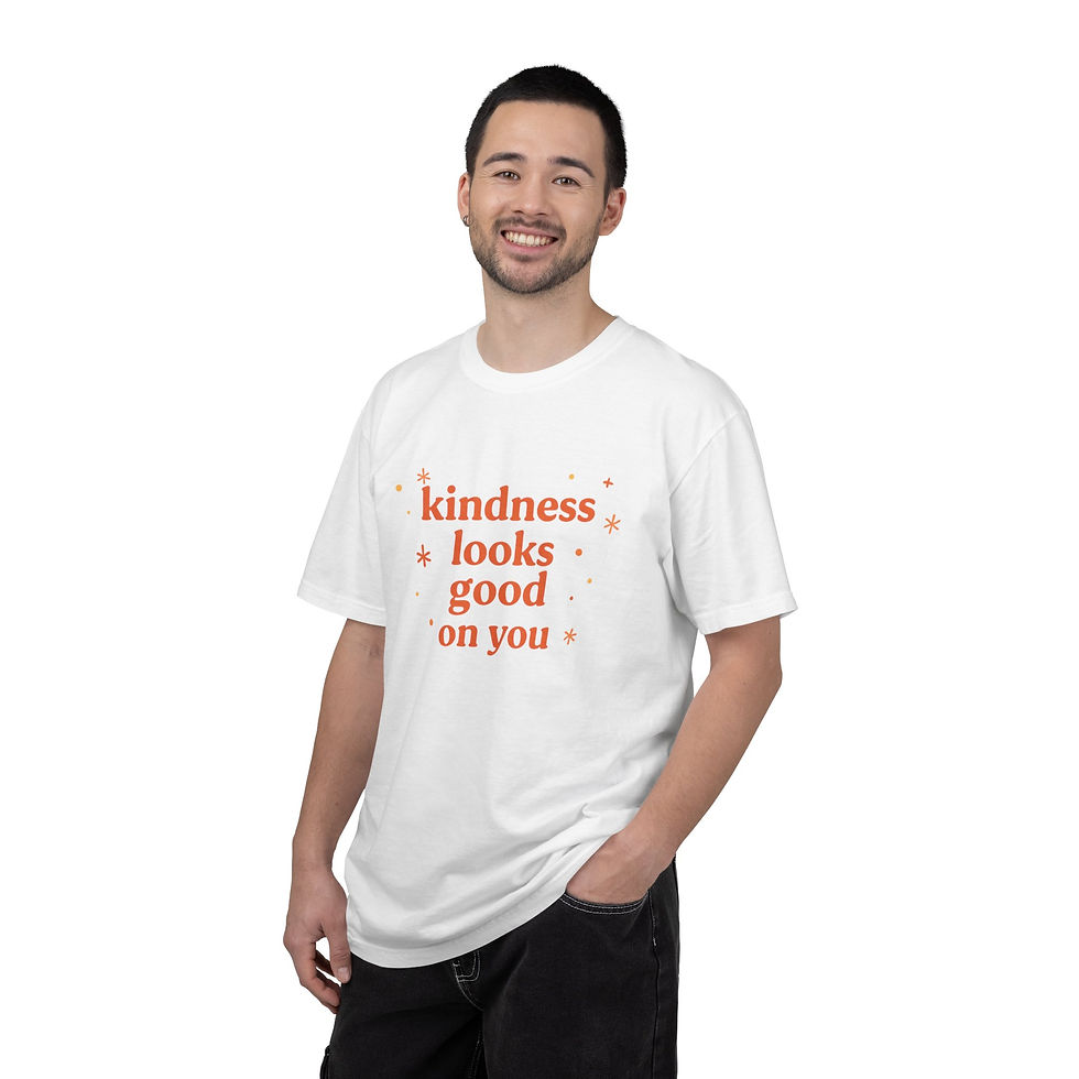 Thumbnail: Kindness Looks Good On You T-Shirt -  Inspirational Quote Tee
