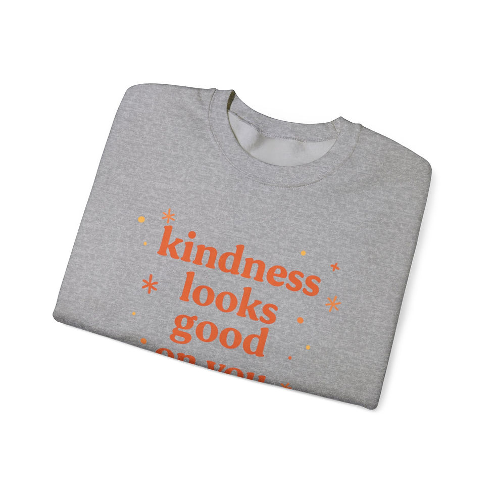 Thumbnail: Kindness Looks Good On You Sweatshirt - Cozy Inspirational Crewneck