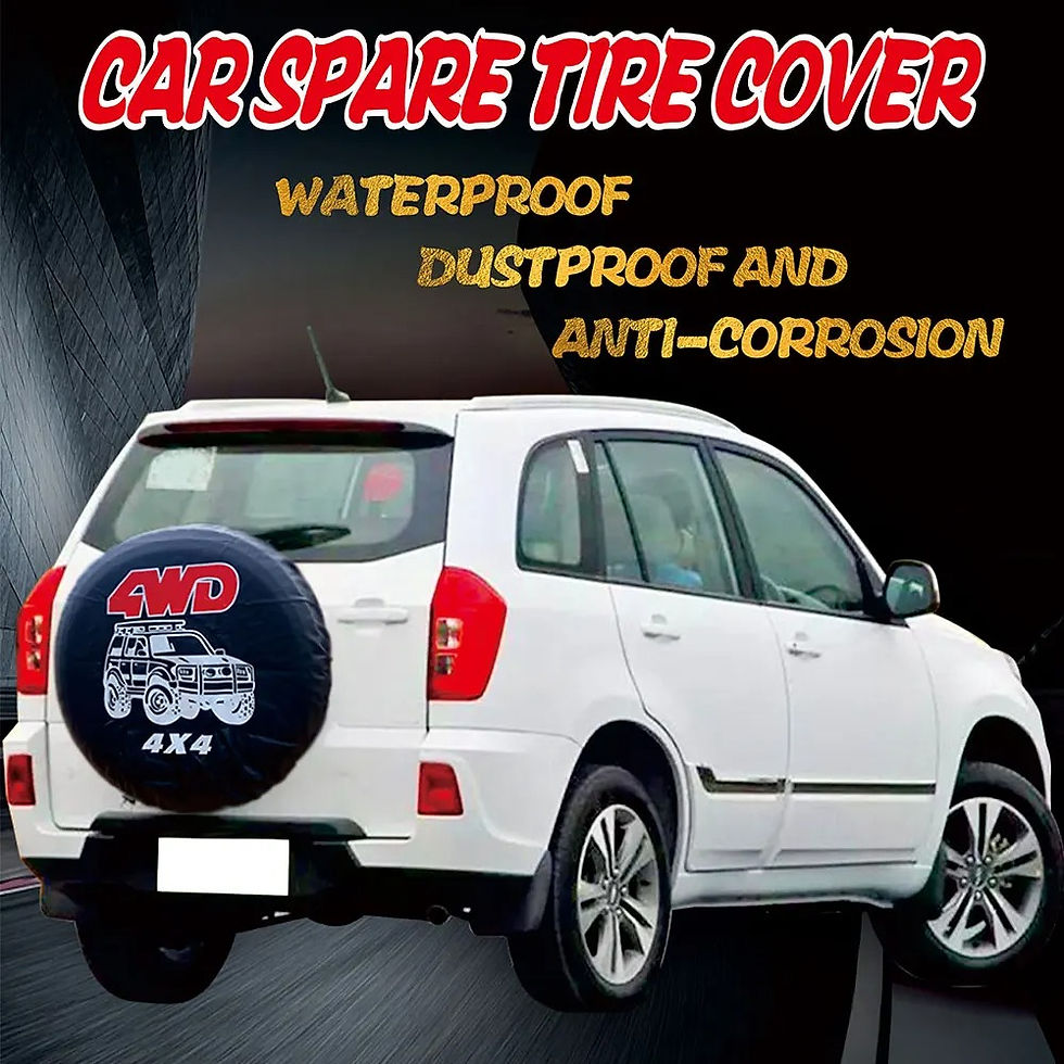 Thumbnail: 14-17 Inch Universal Car Spare Tire Cover – PVC Leather Wheel Protector Bag