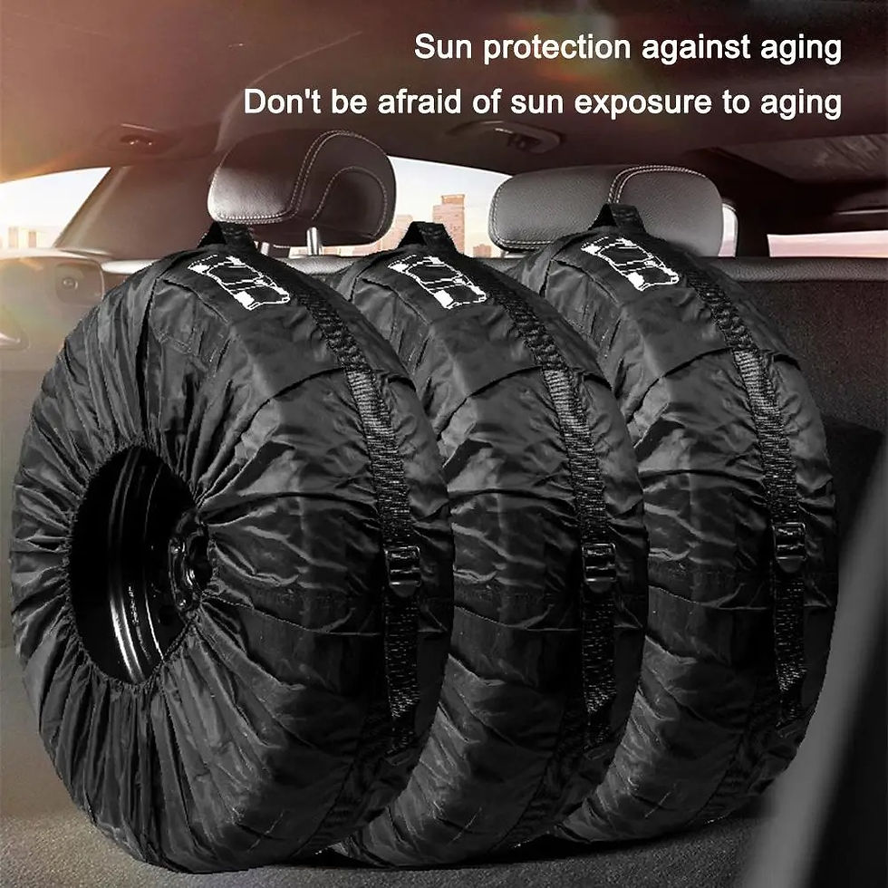 Thumbnail: 14-17 Inch Universal Car Spare Tire Cover – PVC Leather Wheel Protector Bag
