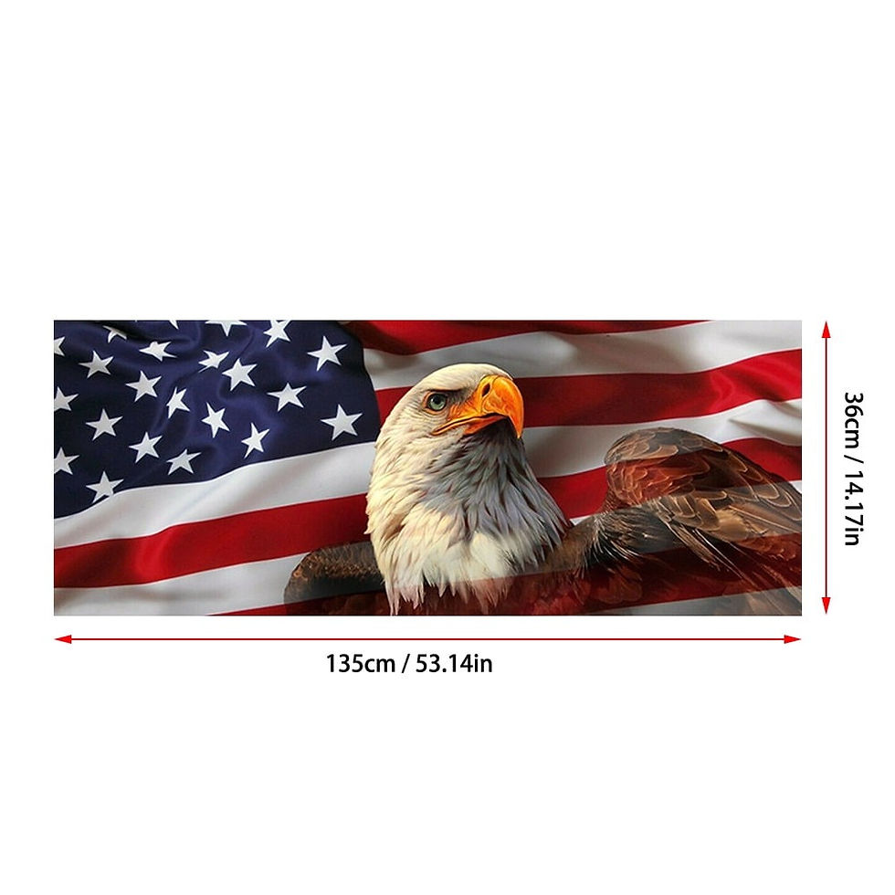Thumbnail: American Flag Rear Window Decal for Trucks & SUVs, 54x14 Inch Perforated Vinyl B