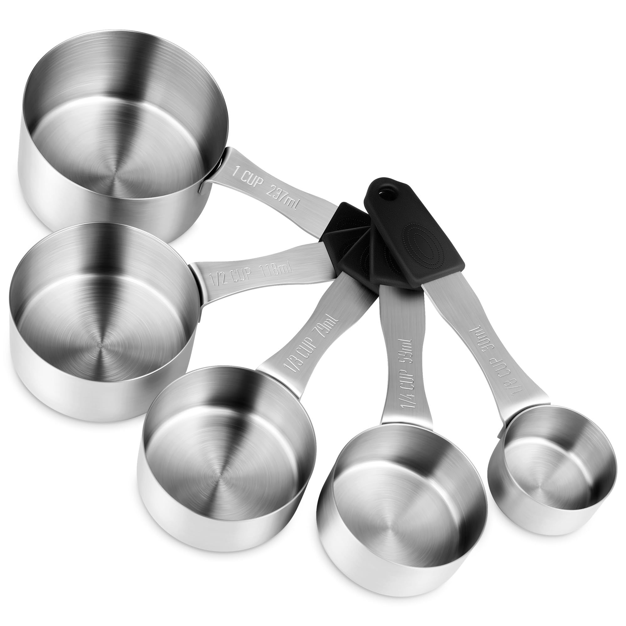 Measuring Cups Magnetic Stainless Steel Measuring Cups 5 Piece Stackable Set for