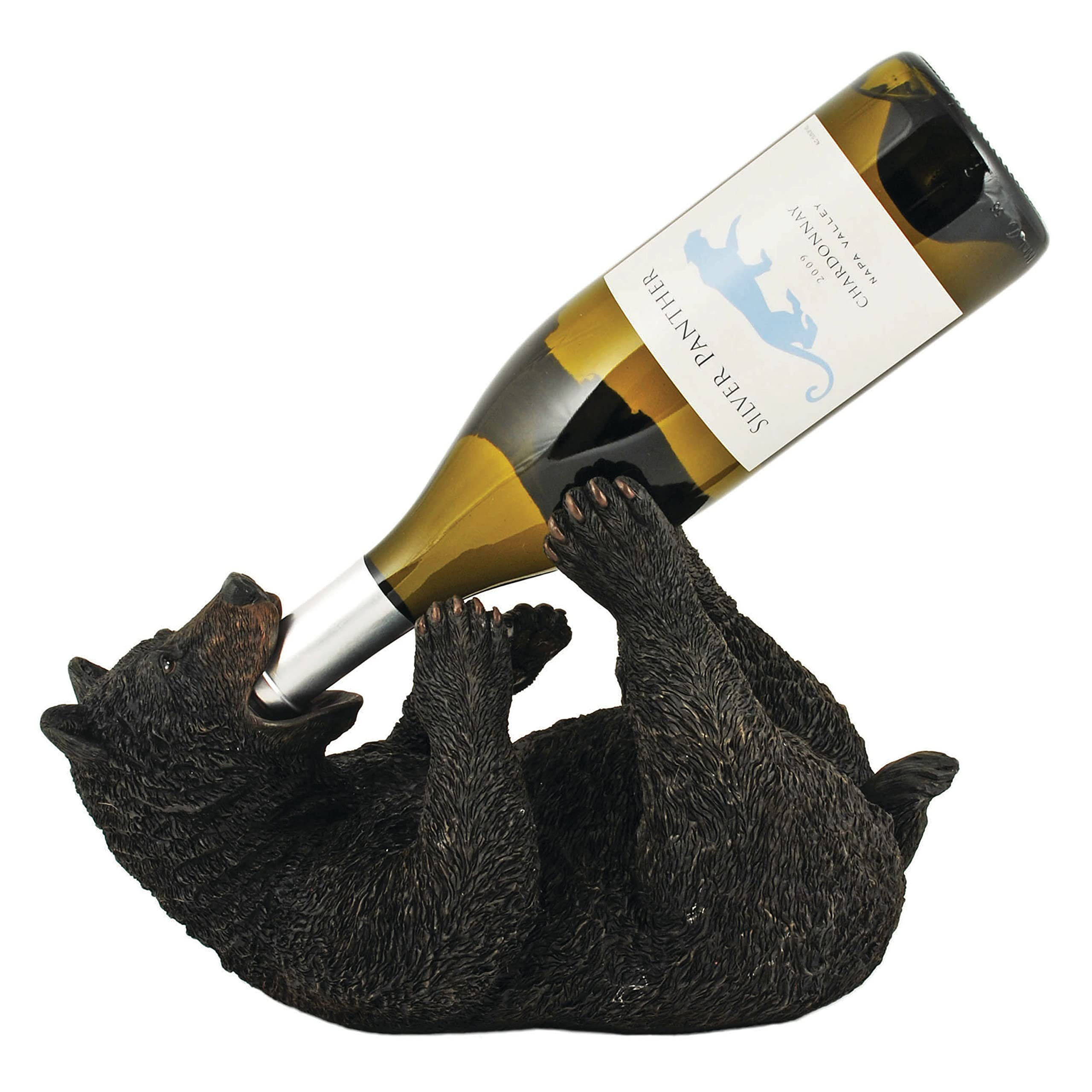 True Frisky Cub Polyresin Wine Bottle Holder - Table Top and Counter Wine Rack A