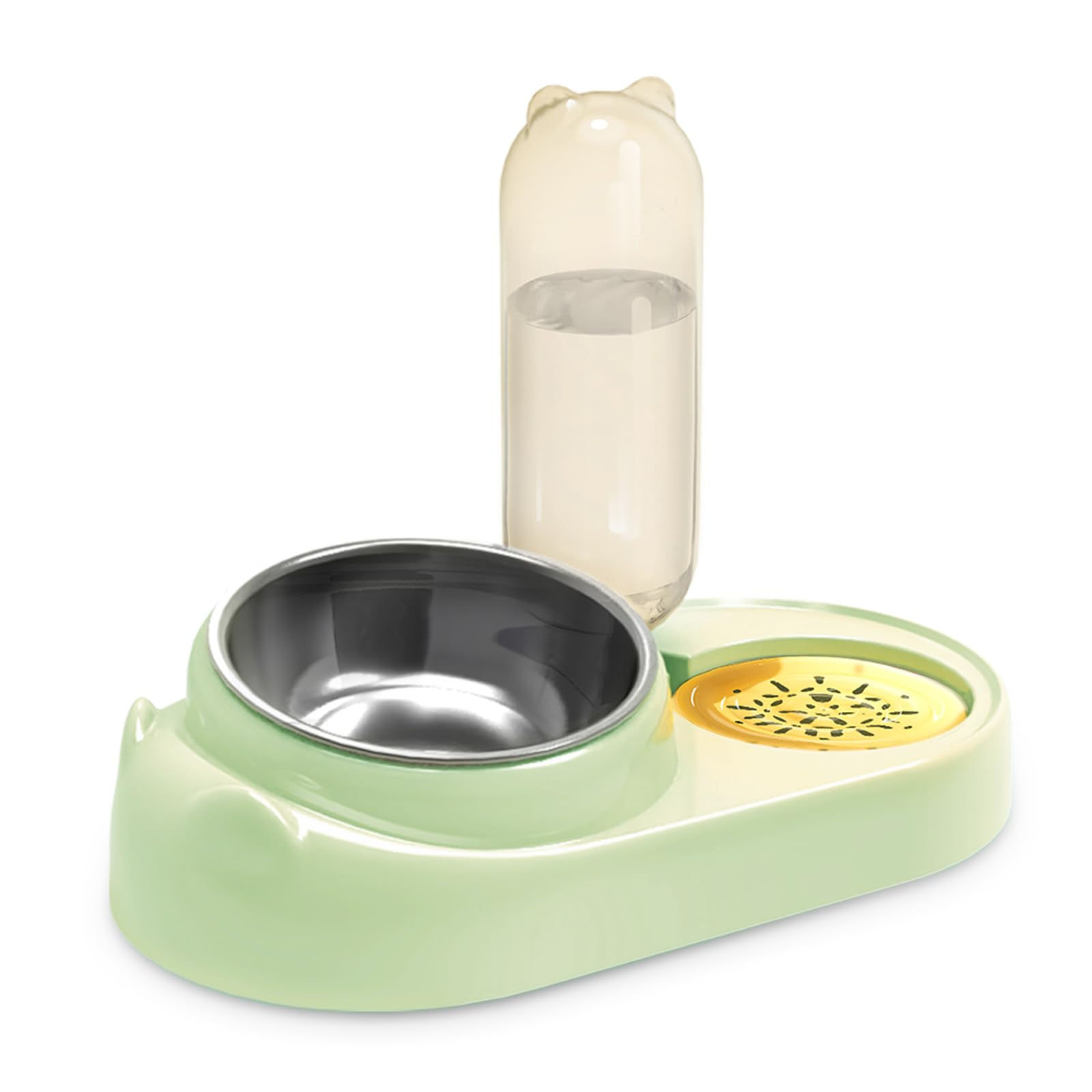 Marchul Cat Bowl Stainless Steel Cat Food Bowl Tilted Cat Food and Water Bowl Se