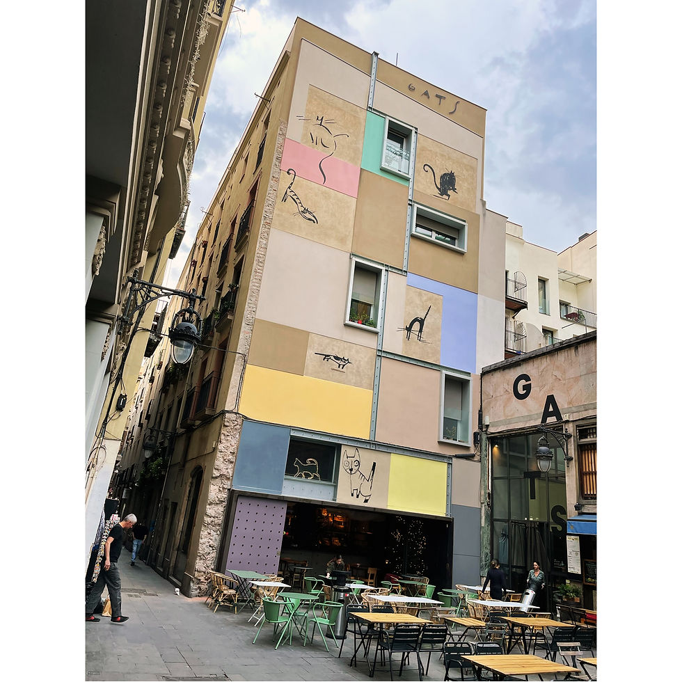 Restauración mural "GATS" de Arnal Ballester 1998