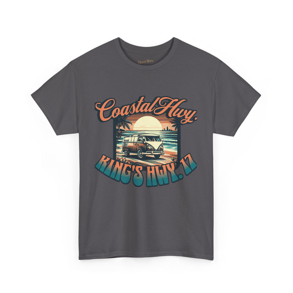 Charcoal Coastal Hwy Tee front view