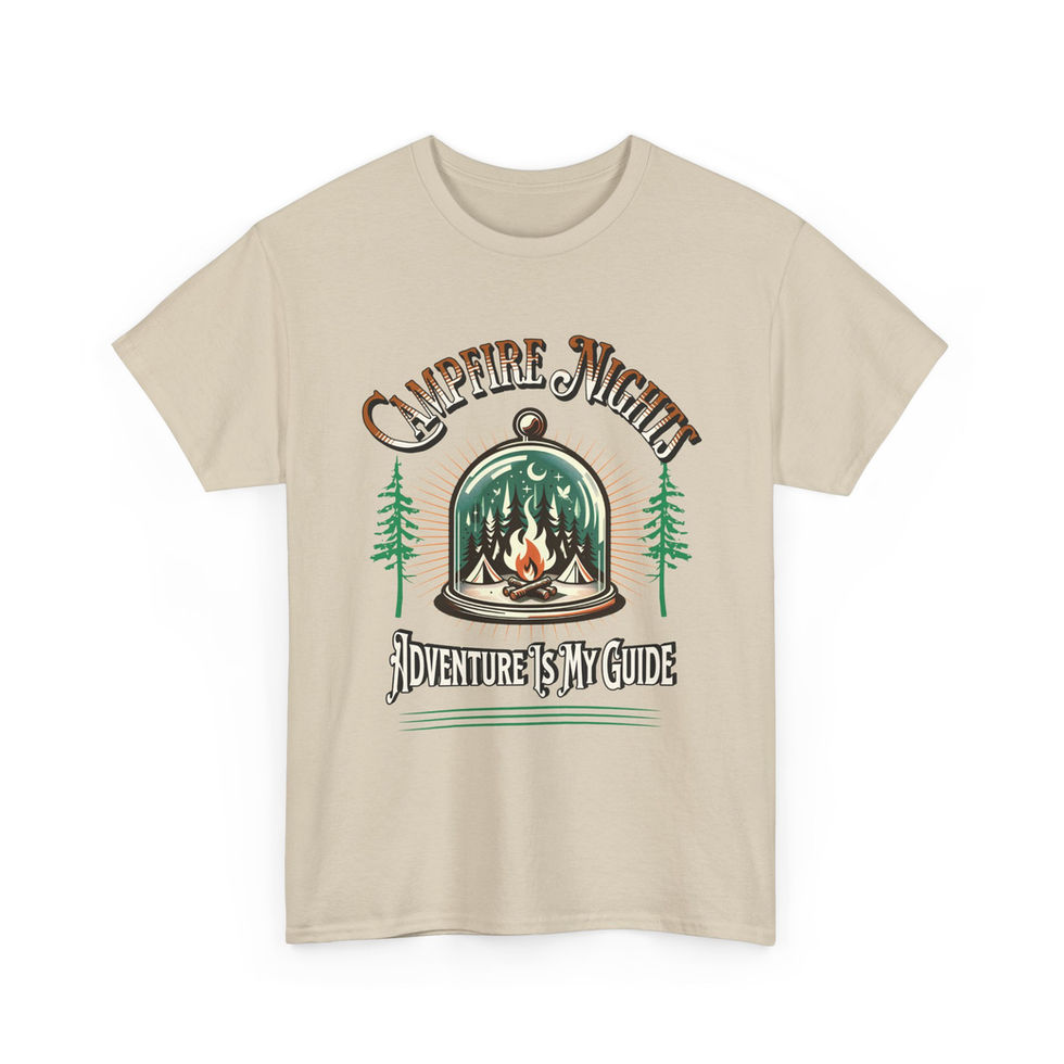 Sand Campfire Nights tee front view
