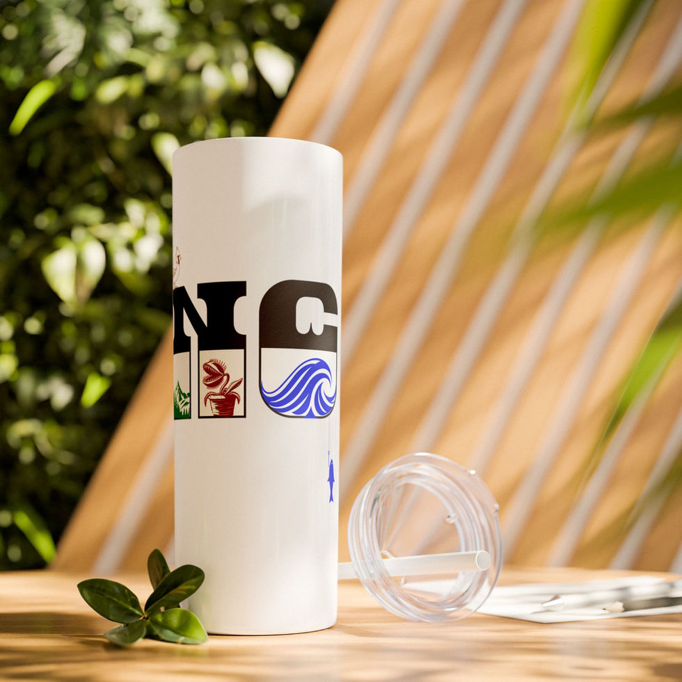 North Carolina Inspired Skinny Tumbler White