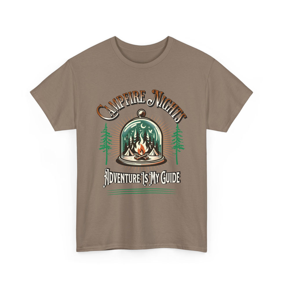 Sienna Brown Campfire Nights tee front view