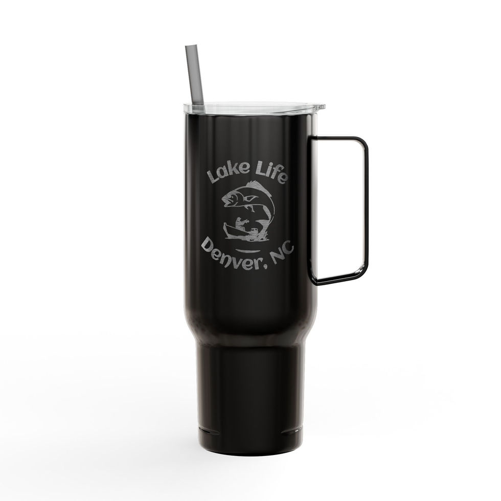 Black 40 oz engraved insulated tumbler