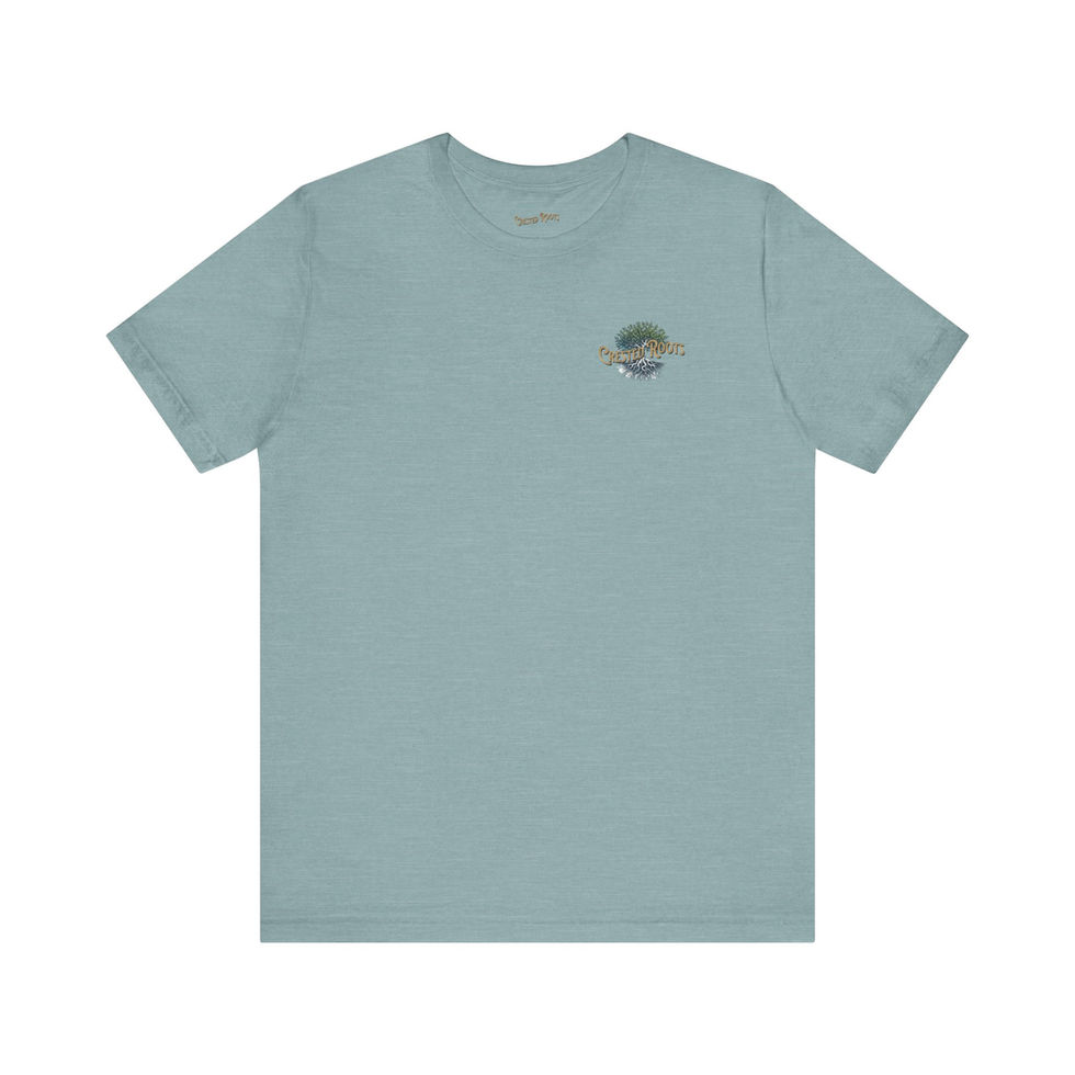 Crested Roots Embrace the Carolinas' Wild Side Tee Heather Light Blue