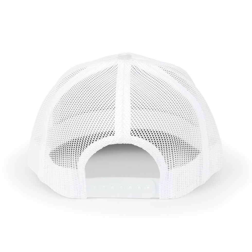 White mesh trucker hat rear view
