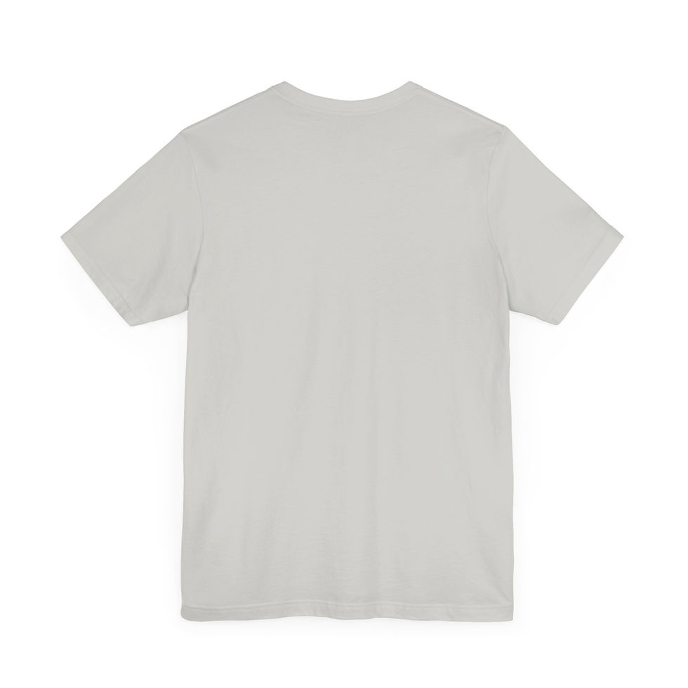 Back View of silver camping nature tee