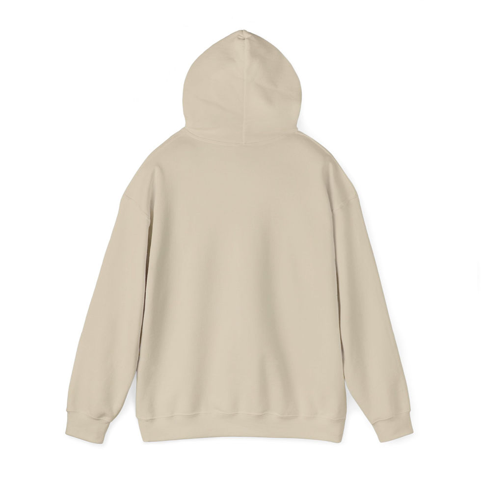 Tan mountain love hoodie back view