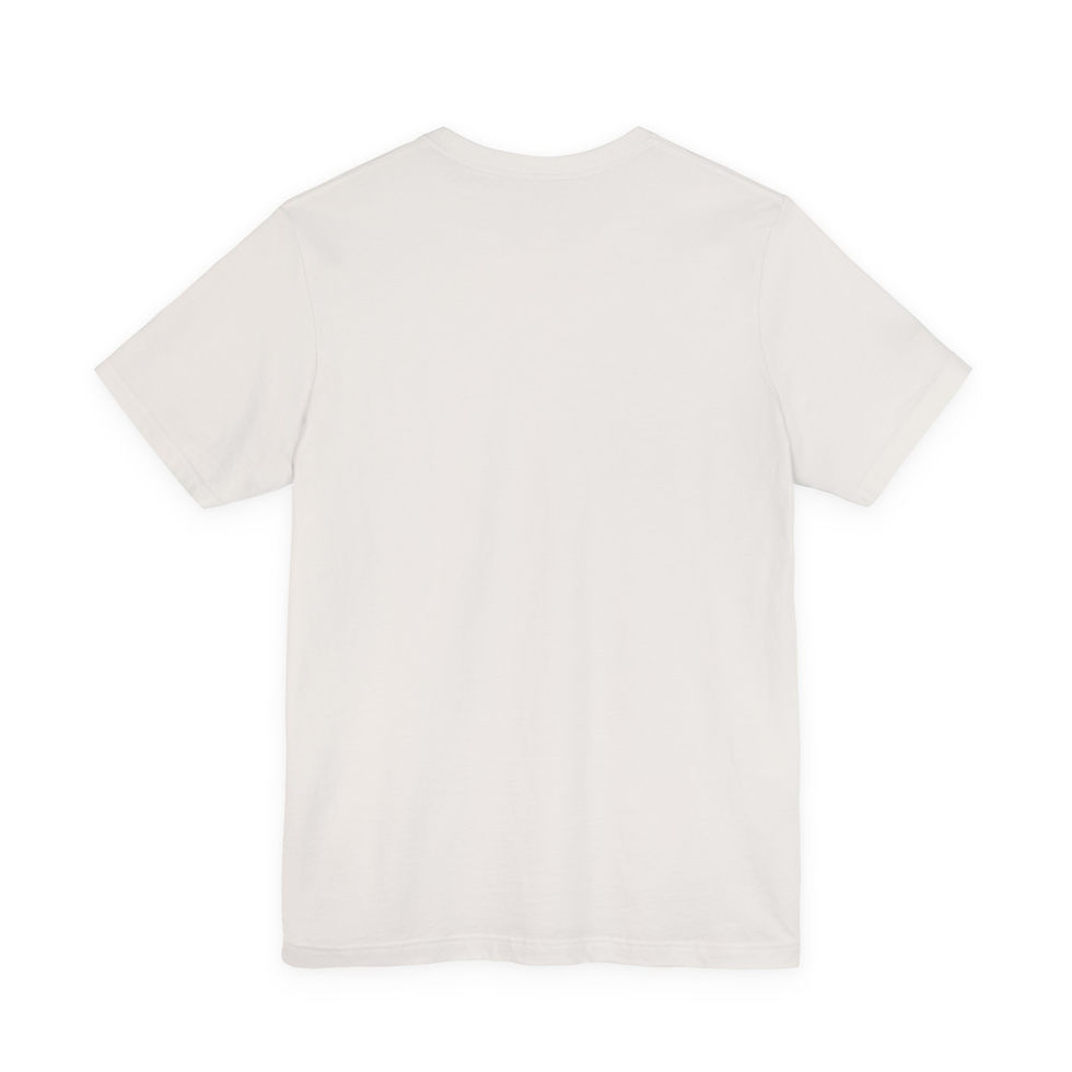 White short-sleeve t-shirt, back view