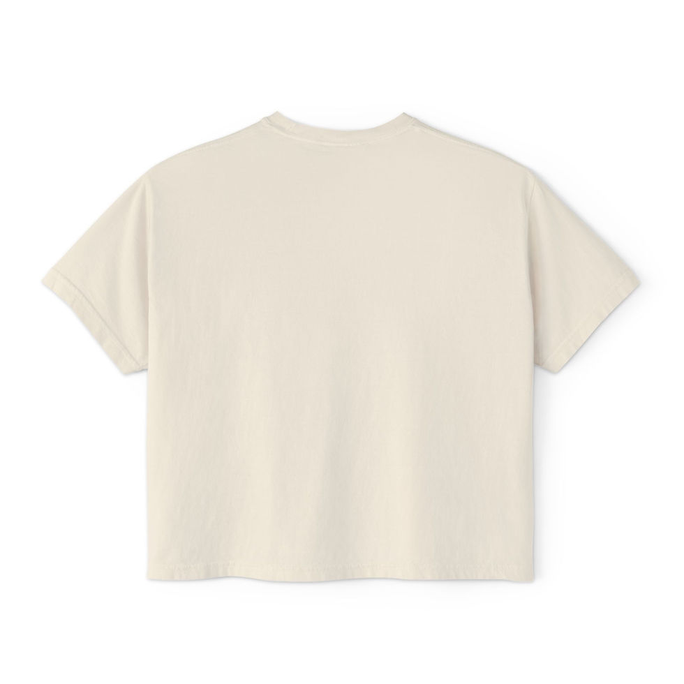 Rainbow Falls Ivory boxy tee back view