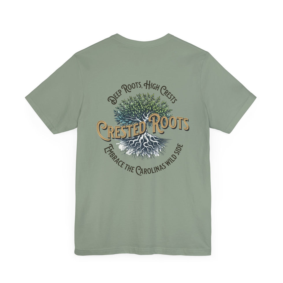 Crested Roots Embrace the Carolinas' Wild Side Tee Sage
