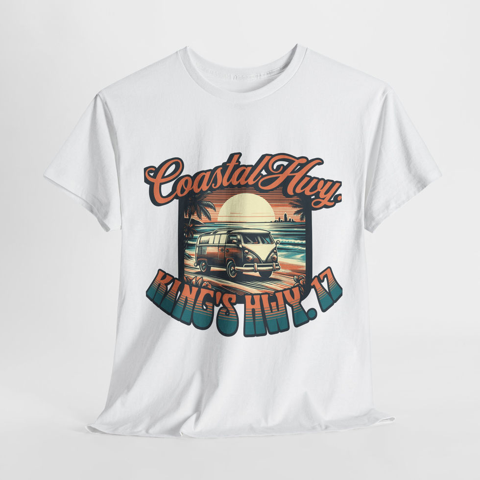 White Coastal Hwy Tee front view