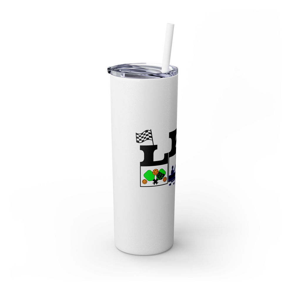 Lake Norman NC inspired Skinny Tumbler White