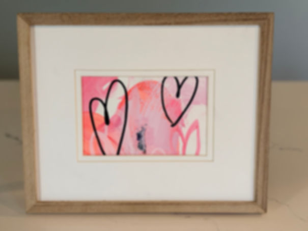 Pink Valentine Collage Painting