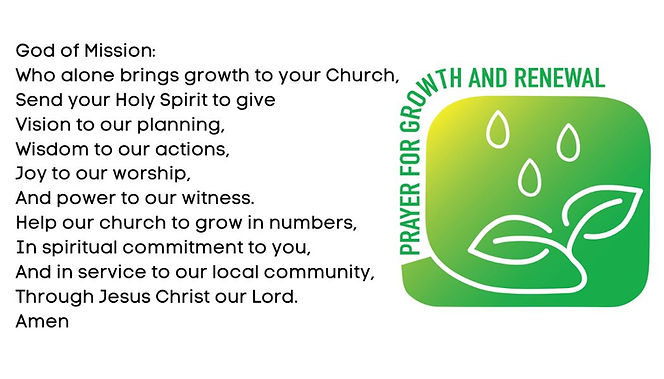 God of Mission Who alone brings growth to your Church, Send your Holy Spirit to give Visio