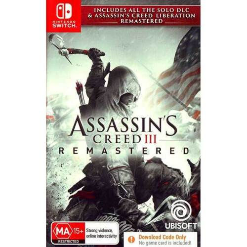 Assassins Creed 3 Remastered and Liberation Dual Pack Code In Box