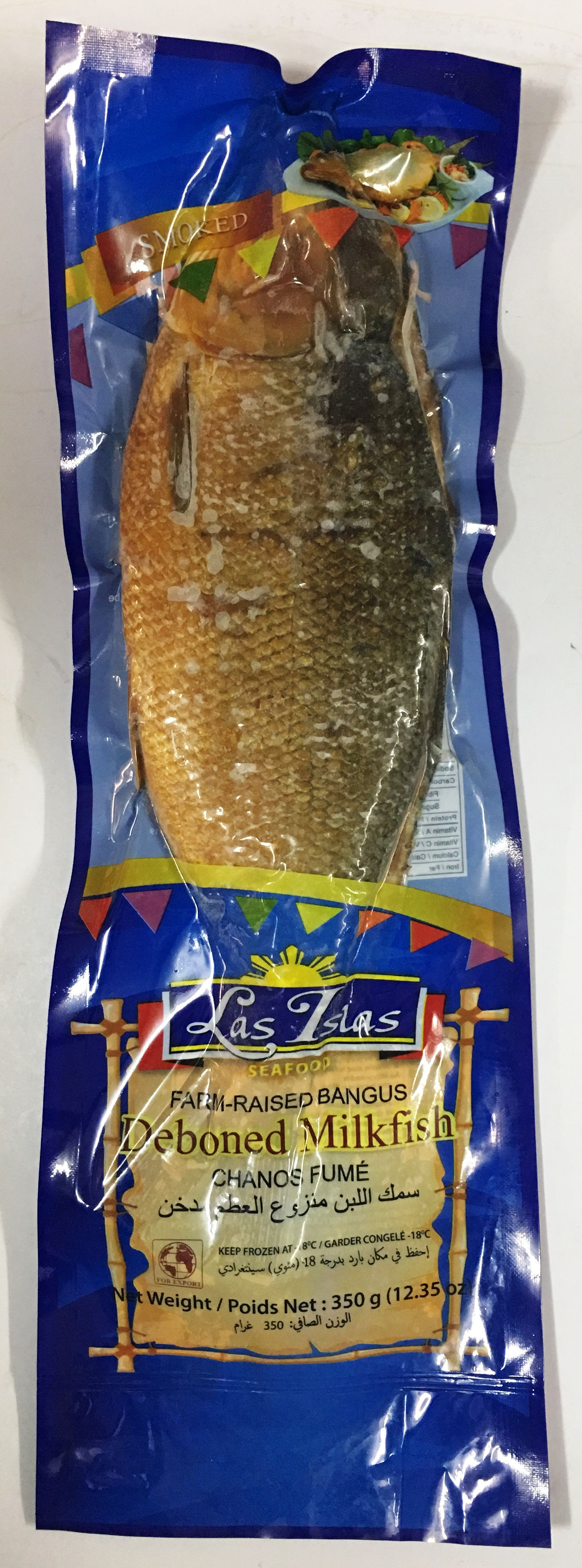 LAS ISLAS Milkfish-Smoked Deboned SD 25X350g upc 4806510861478