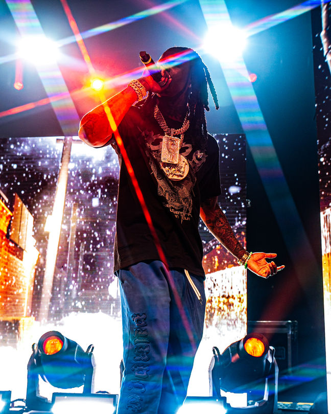 Polo G performing at The Rave/Eagles Club on November 1, 2024. Captured by PrincePOVS.