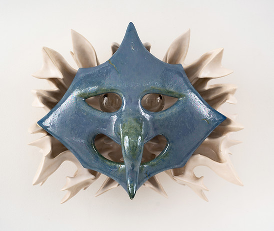 Vadim Pugin, Supreme Misleader, 2026, glazed ceramic, glass, 16 x 14 x 9.5 in .jpg