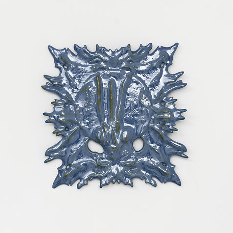 Vadim Pugin, Headhunter II, 2026, glazed porcelain, 8.5 x 8.5 x 0.5 in.jpg