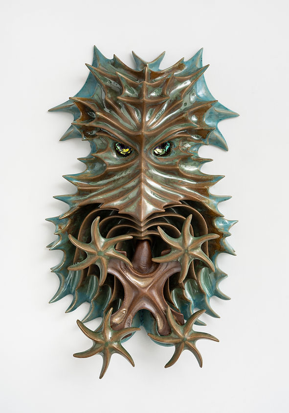 Vadim Pugin, Watch Bird, 2026, glazed stoneware, glass, 29 x 15.5 x 6 in.jpg