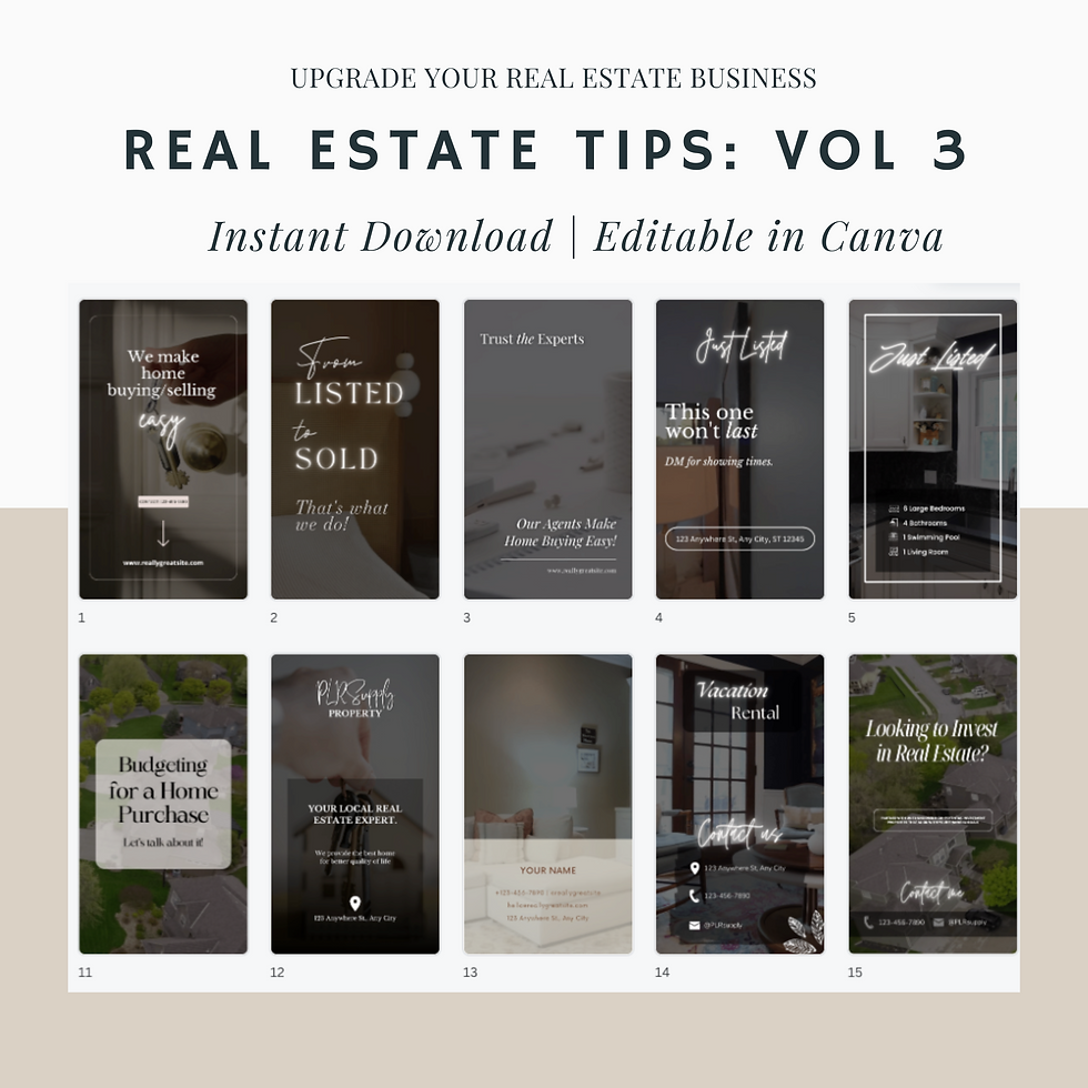Thumbnail: Reels: Real Estate Tips - Vol 3