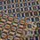 Miniature : Tapis "amérindien" laine bleue, ocre et écrue, tissage traditionnel