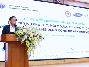 Lễ ký kết biên bản ghi nhớ hợp tác giữa VAMBRA - Sở Y tế Phú Thọ và Hội Y Dược Phú Thọ 