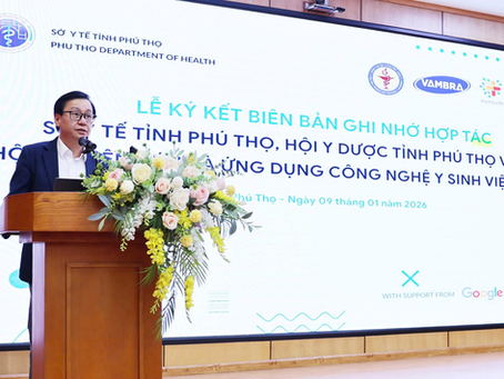 Lễ ký kết biên bản ghi nhớ hợp tác giữa VAMBRA - Sở Y tế Phú Thọ và Hội Y Dược Phú Thọ 
