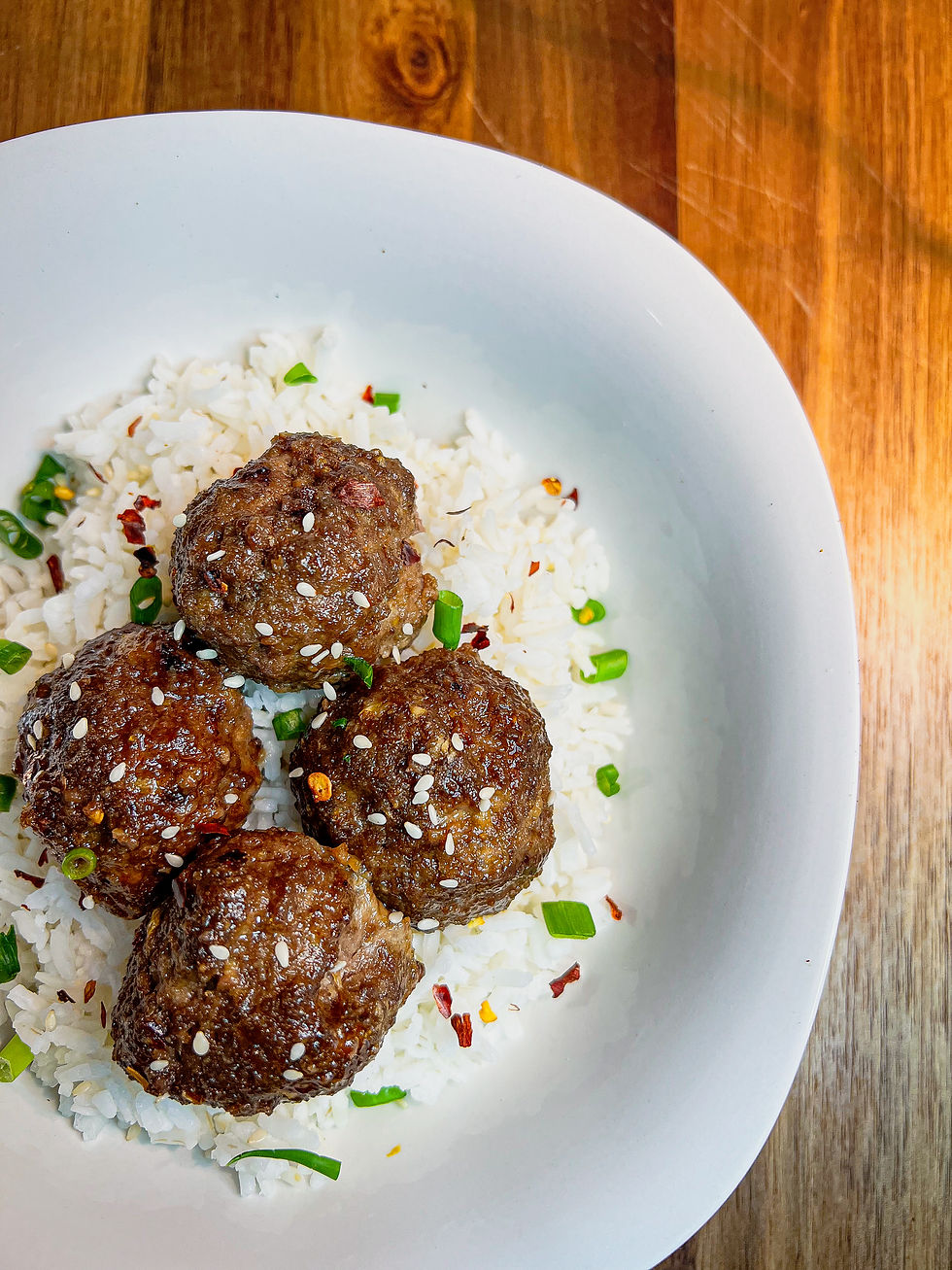 PALEO HOT HONEY GARLIC MEATBALLS
