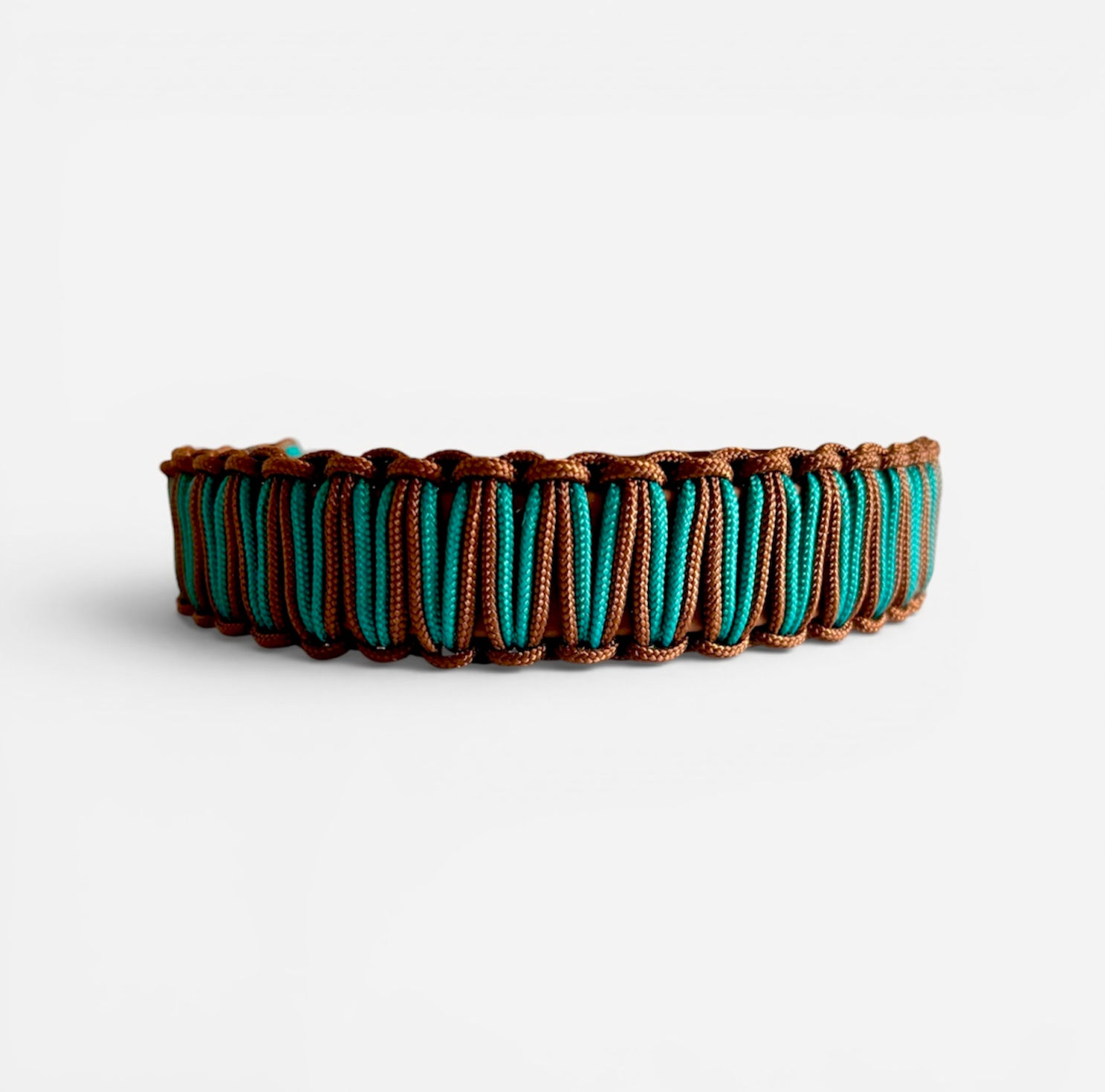 Mocca Azure – Biothane Hundehalsband mit Paracord