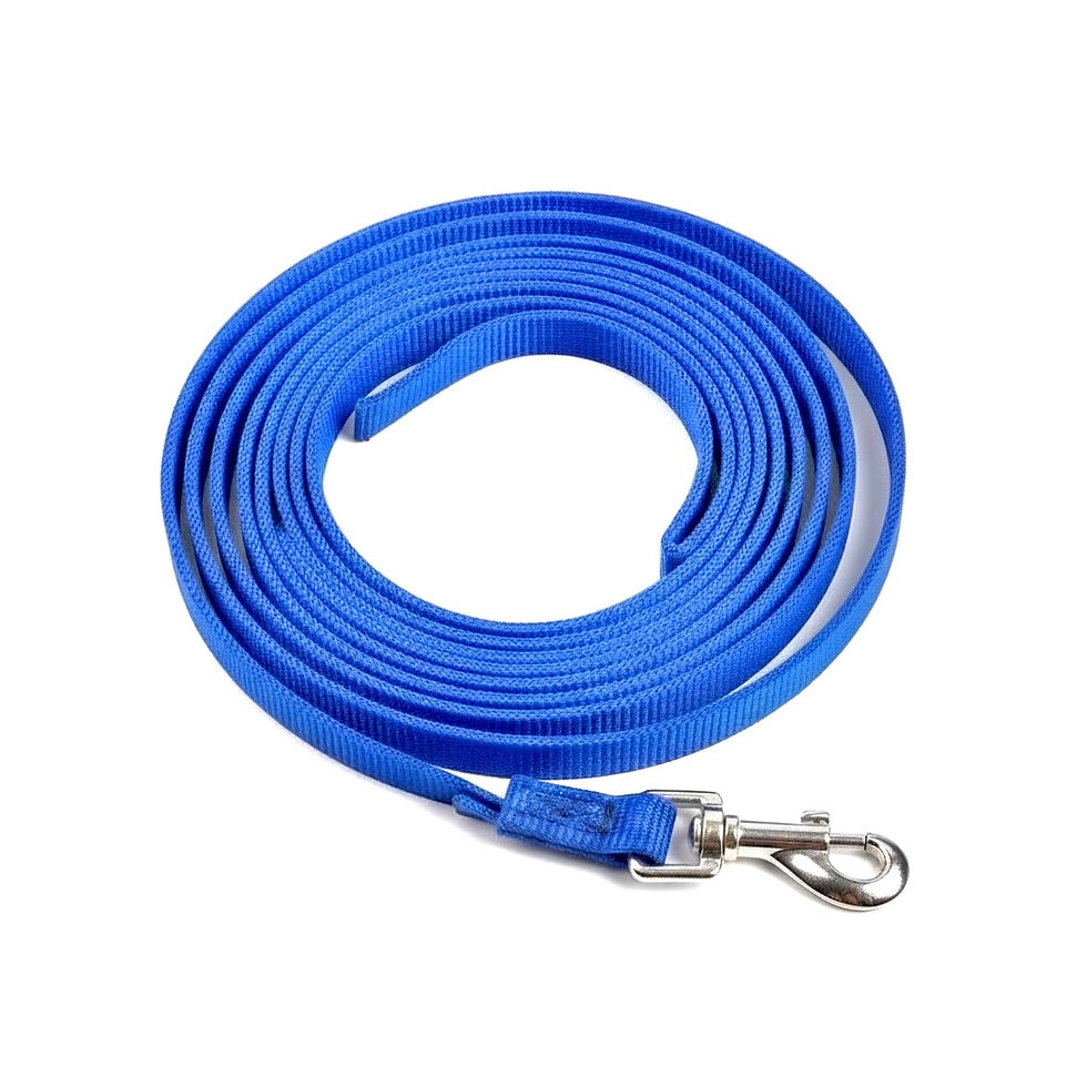 Schleppleine für Hunde in blau.
