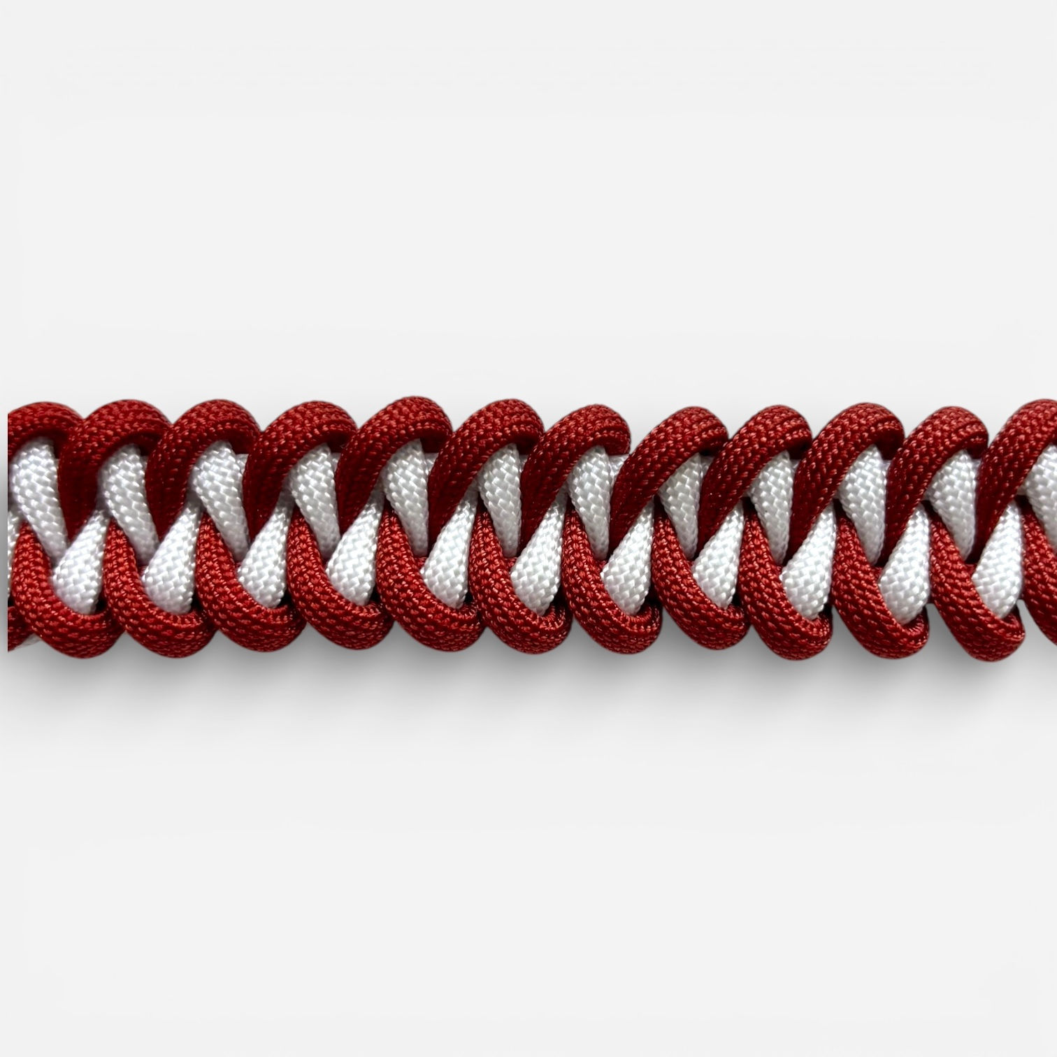 Paracord Hundehalsband für kleine Hunde in Kupfer und weiss