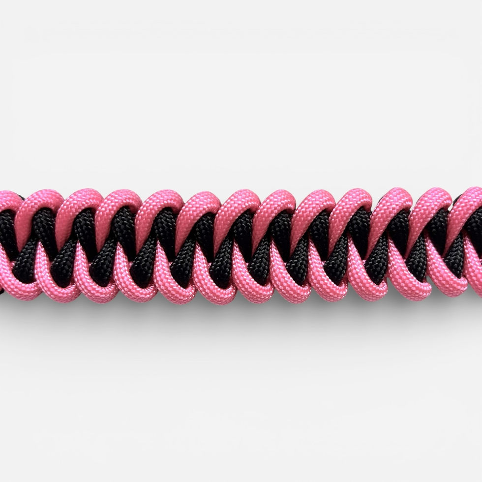 Paracord-Hundehalsband aus Paracord in schwarz pink