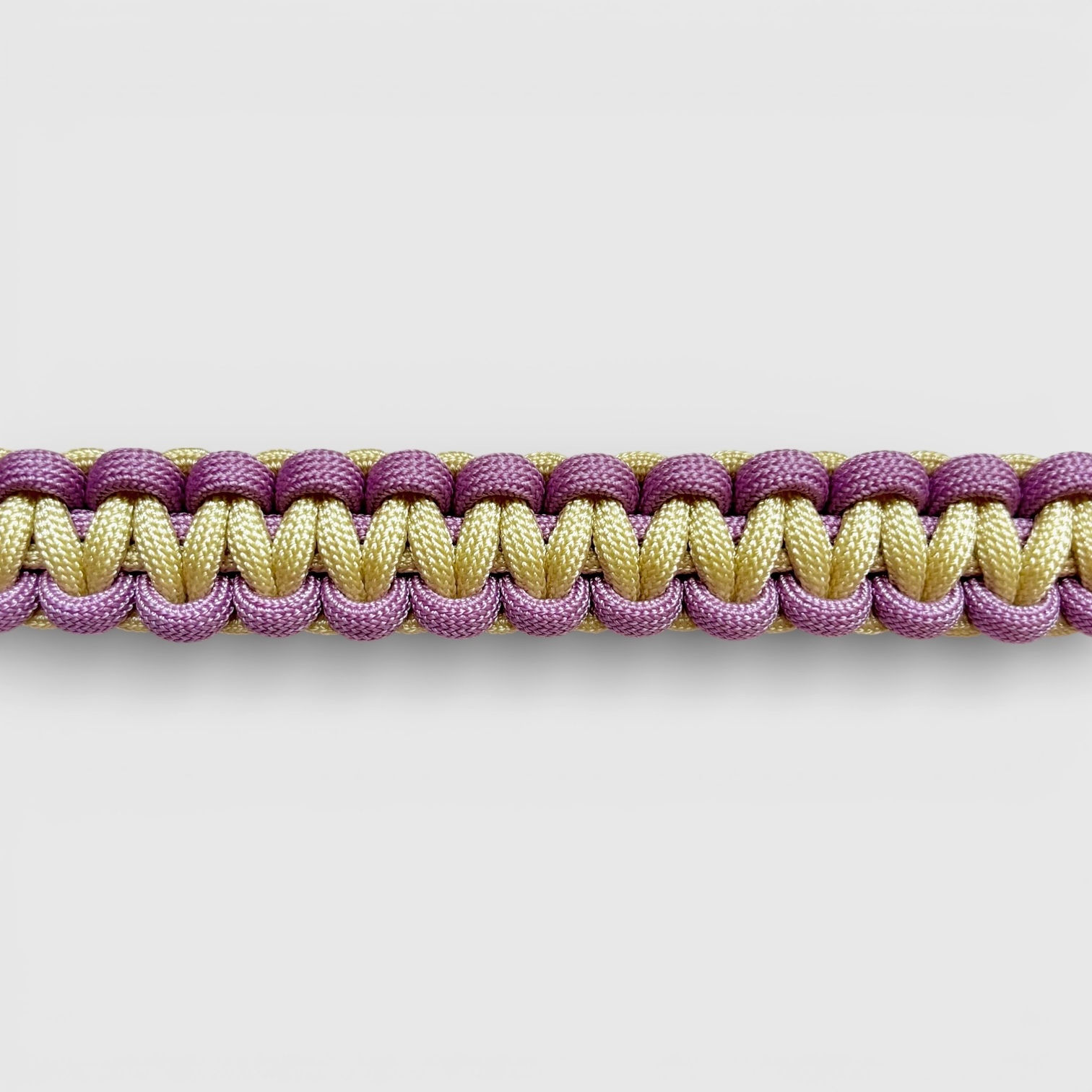 Paracord-Halsband für kleine Hunde in lila und gelb