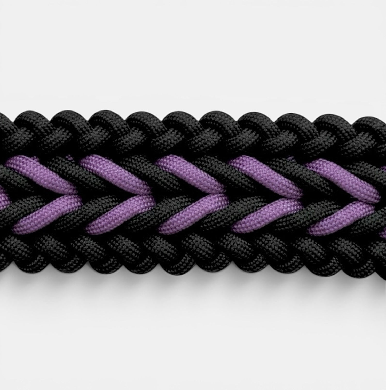 Paracord-Hundehalsband für grosse Hunde in schwarz lila aus der Schweiz