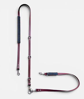 Umhängeleine-crossbody-freihandleine-braun-türkis.JPG