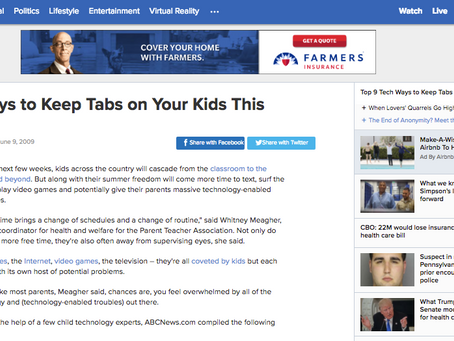 ABC NEWS: Tabs on KIDS This Summer W/ Tech