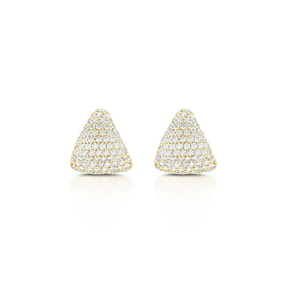 Evelyn Pave Earrings, Gold Vermeil