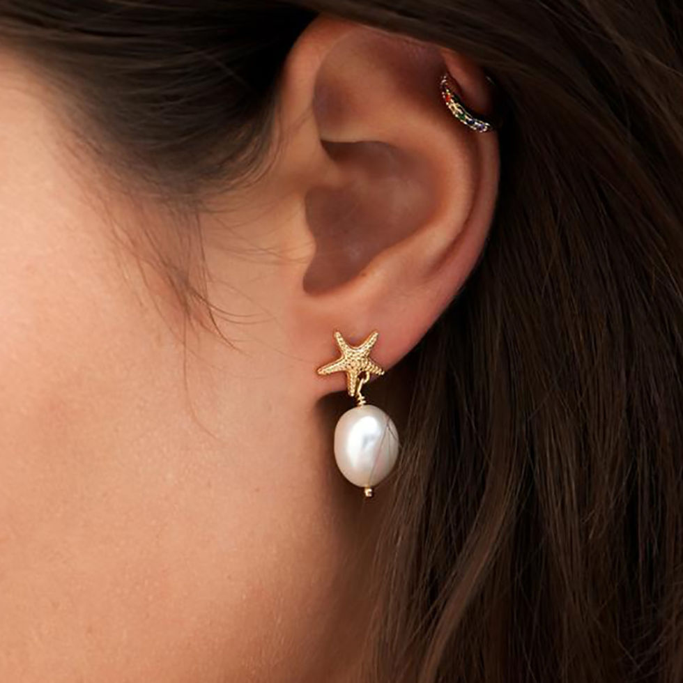 Thumbnail: Star Pearl Earrings