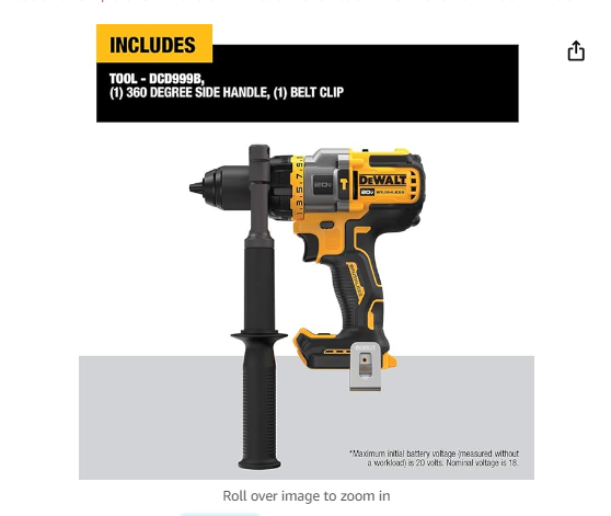 Thumbnail: DeWALT FLEXVOLT ADVANTAGE 20V MAX Hammer Drill, Tool Only, (DCD999B)
