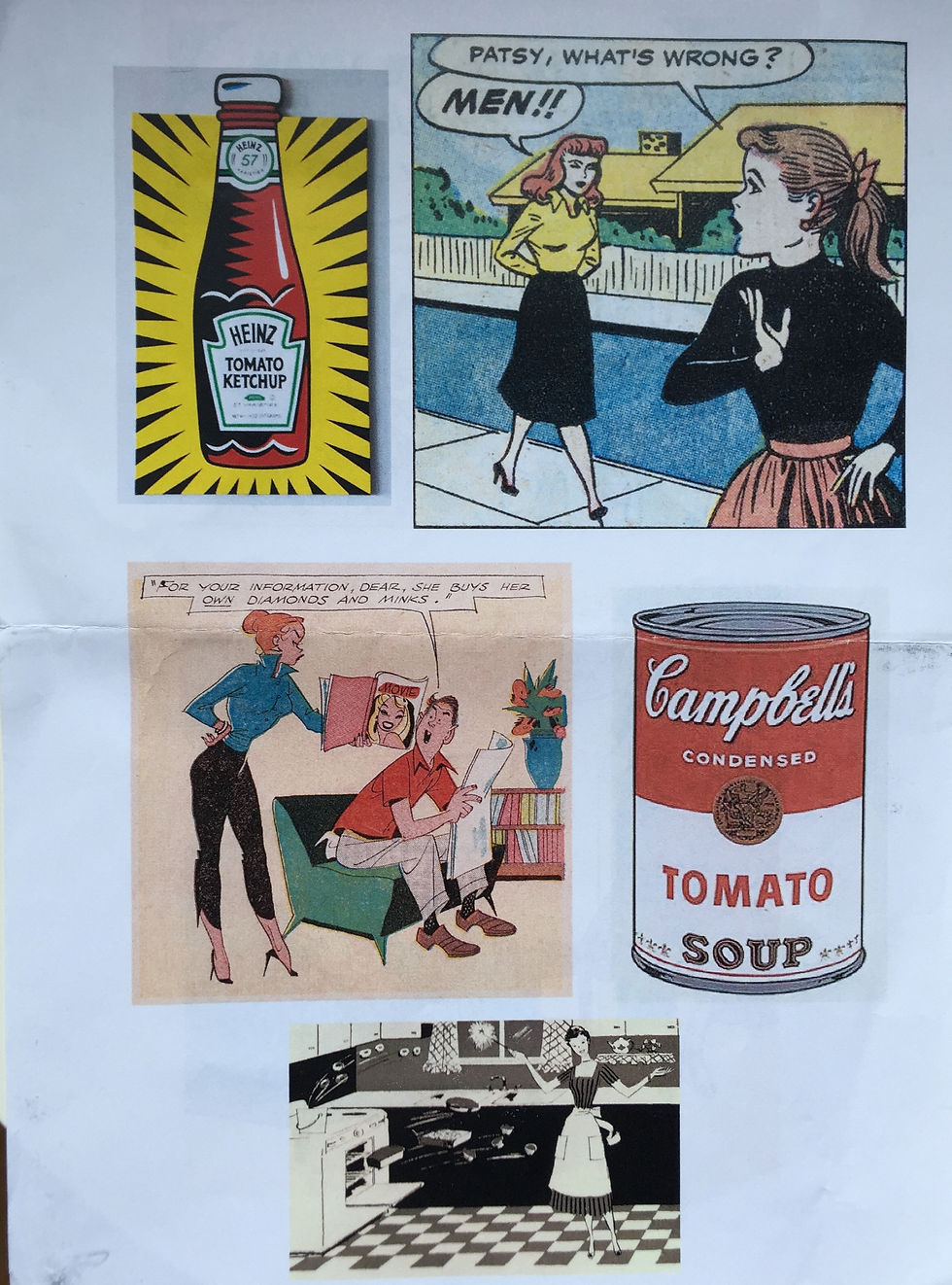 Plaatjes David Salle opdracht