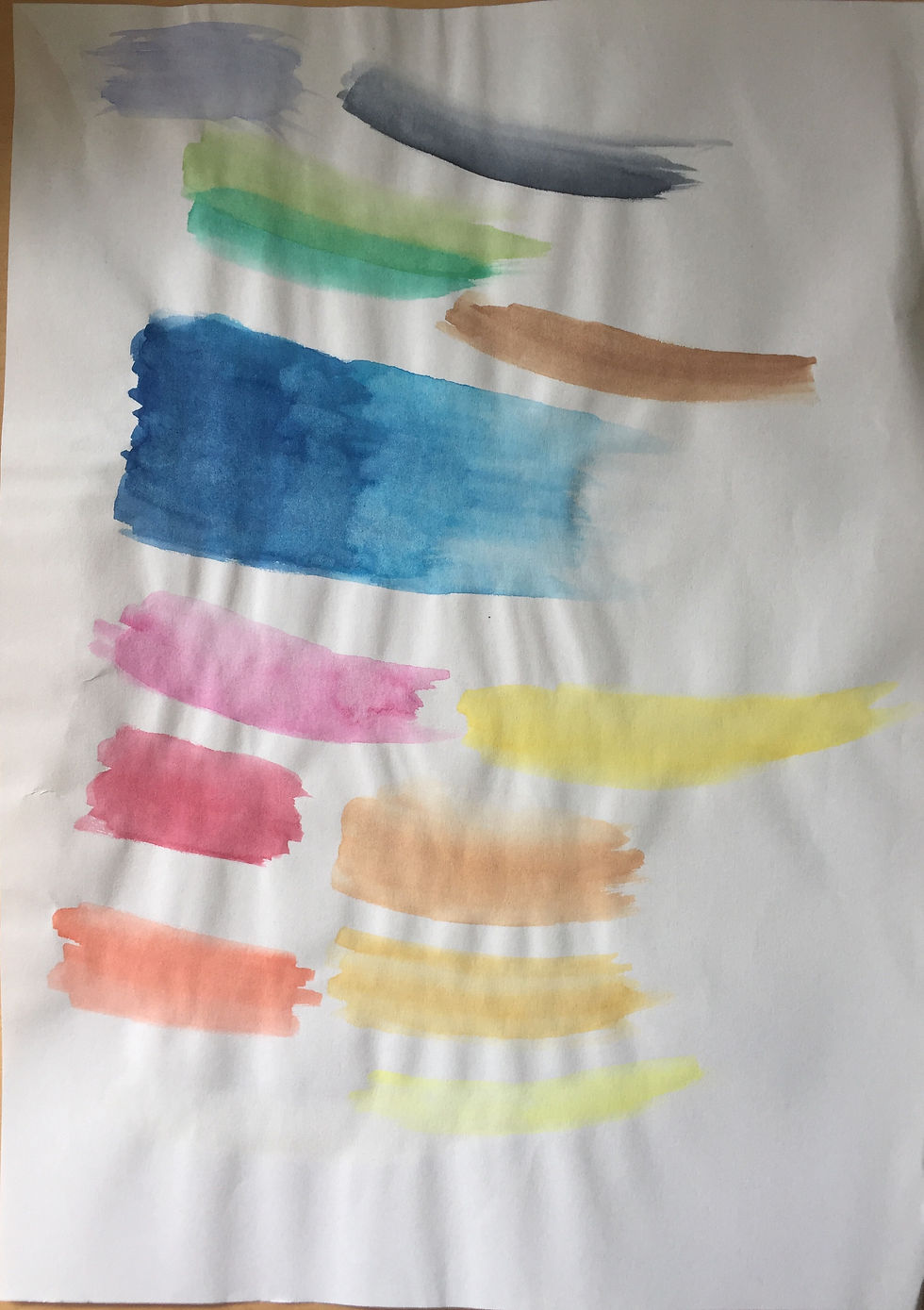 Waterverf kleuren klad